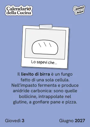 Foglio di giovedì 3 giugno 2027 del Calendario della Cucina 2027: Lo sapevi che...