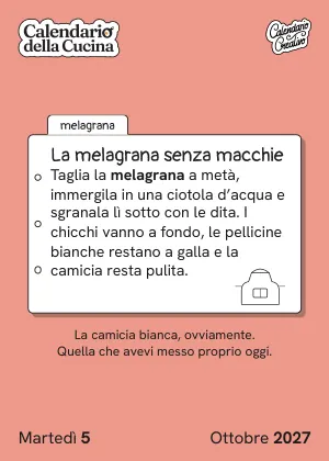 Un foglio del calendario di questo mese